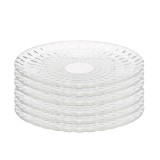 Talerzyki deserowe 17 cm szklane Altom Panteon zestaw 6 sztuk spodek na ciasto deser