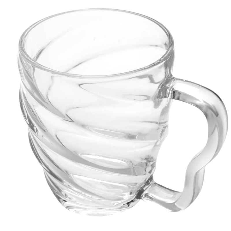 Szklanki z uchem 410 ml Diana do kawy herbaty drinków deserów zestaw 6 szklanek