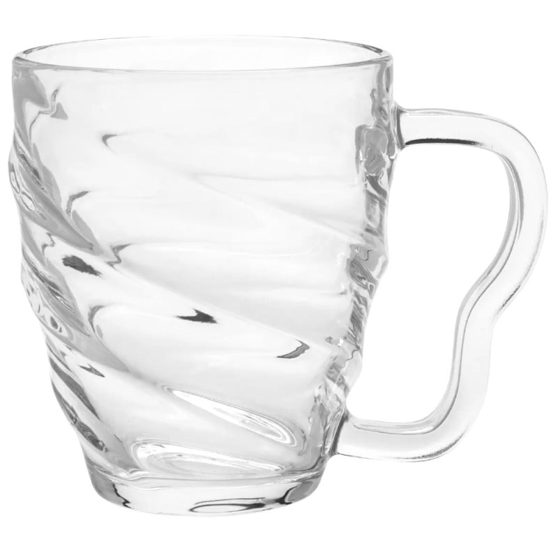 Szklanki z uchem 410 ml Diana do kawy herbaty drinków deserów zestaw 6 szklanek