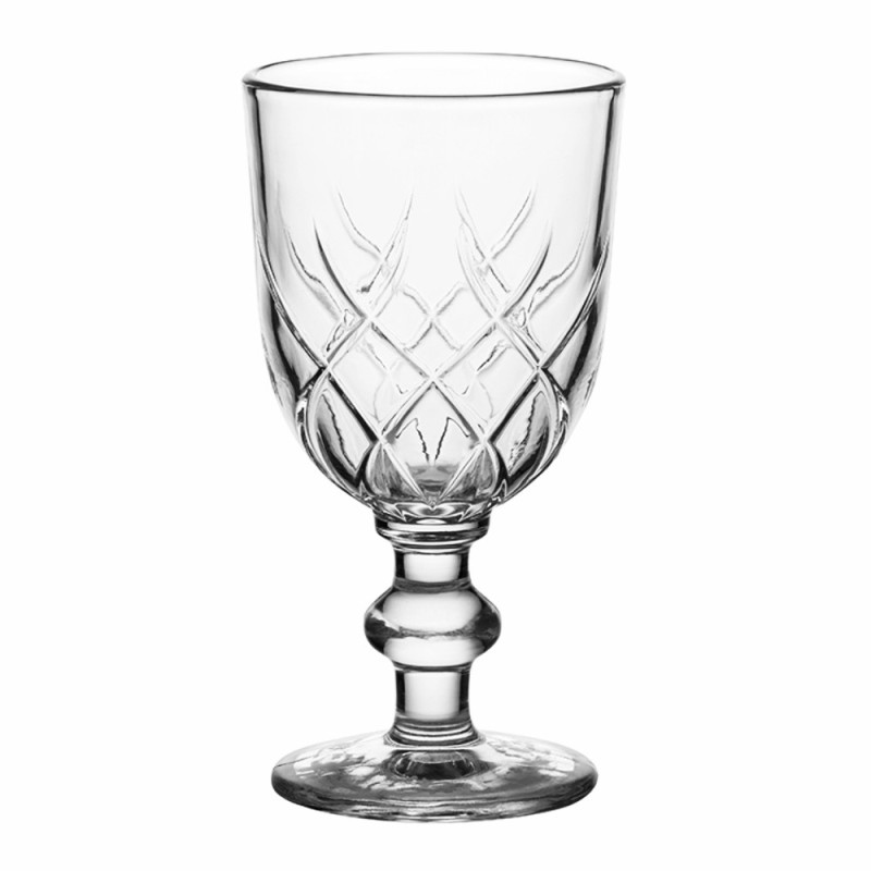 Kielichy do wody 250 ml wina soku Florina Corda zestaw 6 szklanek na nóżce PRL