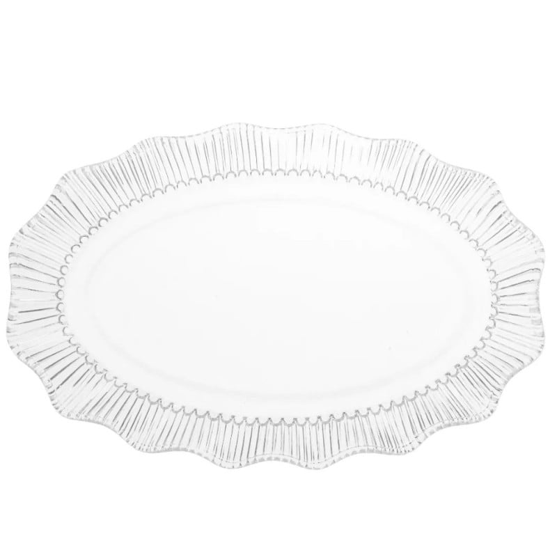 Patera szklana 25x16 cm Altom Design Vivienne duży talerz na ciasto desery Patera szklana 25x16 cm Altom Design Vivienne duży talerz na ciasto desery