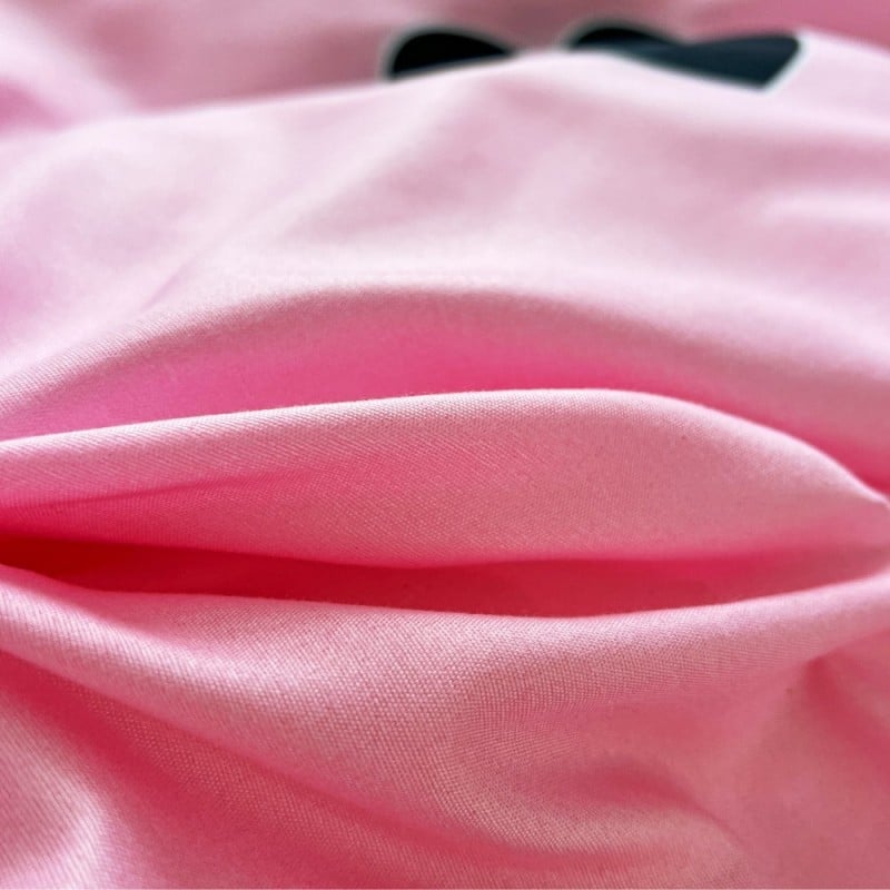 Pościel 200x220 bawełna satynowa dwustronna GierekHoff gruba 3 części GH 3098 różowa w serca