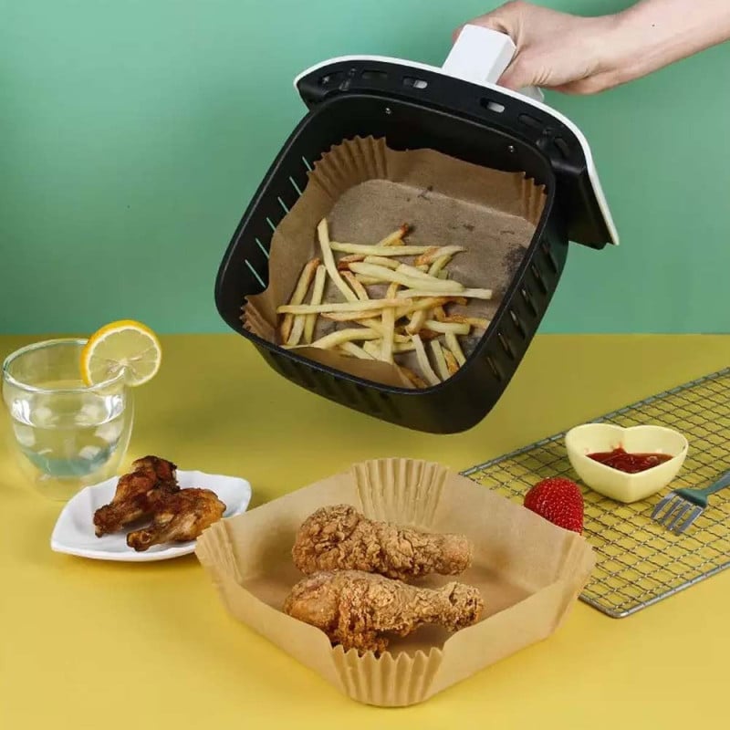 Wkłady papierowe 20x20 cm 300 szt do frytkownicy beztłuszczowej air fryer
