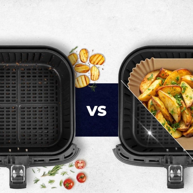 Wkłady papierowe 20x20 cm 100 szt do frytkownicy beztłuszczowej air fryer