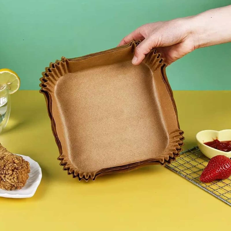 Wkłady papierowe 16x16 cm 100 szt do frytkownicy beztłuszczowej air fryer