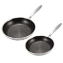 Patelnie stalowe 24 i 28 cm powłoka plaster miodu MG Home Maestro zestaw 2 patelnie