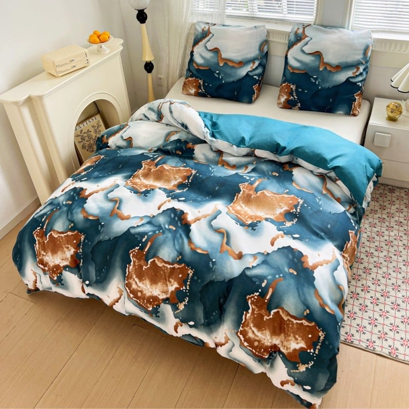 Pościel 160x200 bawełna satynowa dwustronna GierekHoff gruba 3 części GH 3107 minerał agat