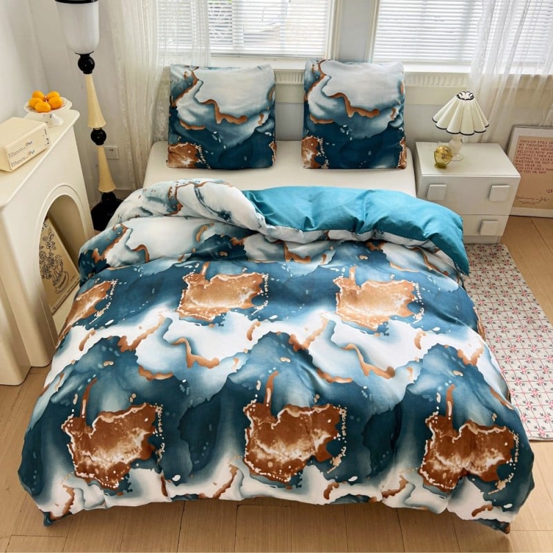 Pościel 200x220 bawełna satynowa dwustronna GierekHoff gruba 3 części GH 3107 minerał agat