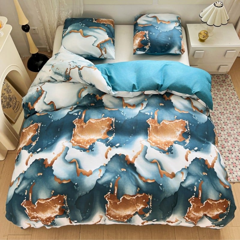 Pościel 200x220 bawełna satynowa dwustronna GierekHoff gruba 3 części GH 3107 minerał agat