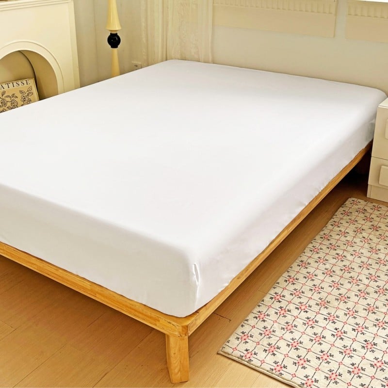 Prześcieradło 160x200 z gumką z mikrofibry GierekHoff grube białe