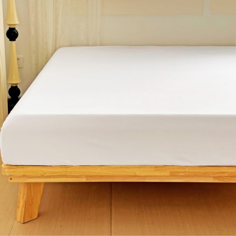 Prześcieradło 160x200 z gumką z mikrofibry GierekHoff grube białe