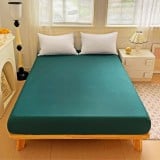 Prześcieradło 90x200 z gumką z mikrofibry GierekHoff grube butelkowa zieleń