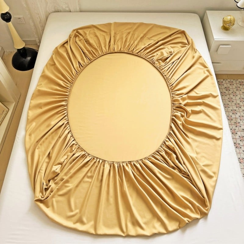 Prześcieradło 140x200 z gumką z mikrofibry GierekHoff grube beżowe