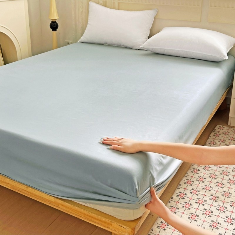 Prześcieradło 140x200 z mikrofibry GierekHoff grube z gumką szare