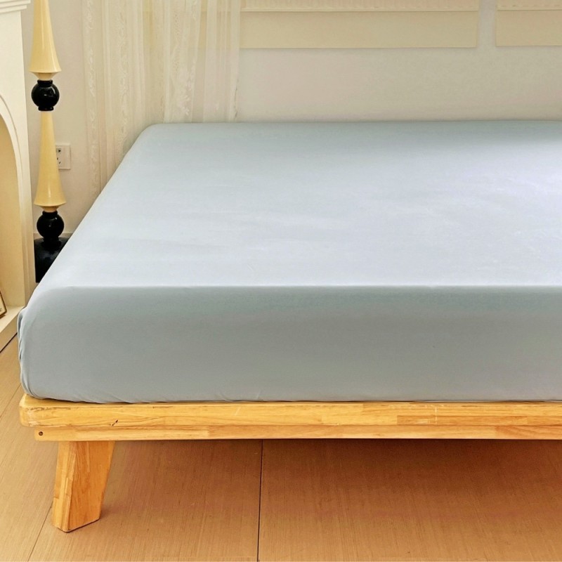 Prześcieradło 160x200 z mikrofibry GierekHoff grube z gumką szare