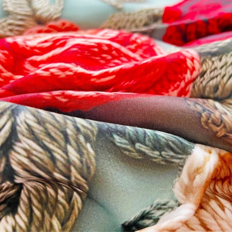 Pościel 200x220 bawełna satynowa wzór 5D dwustronna GierekHoff gruba 3 części GH 3116 dziergane róże