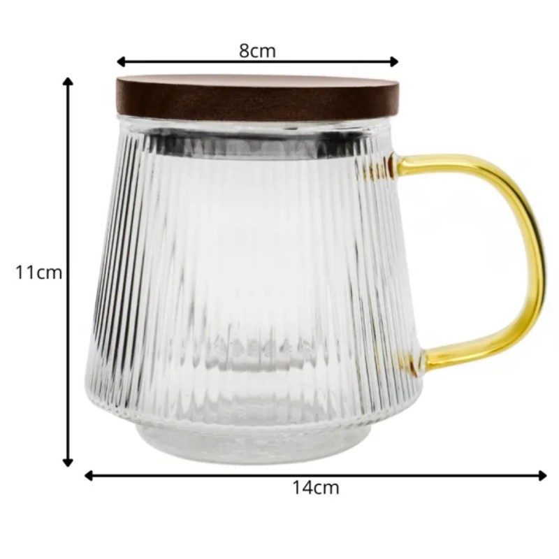 Szklanka z zaparzaczem do herbaty i naparów ziołowych z pokrywką 480 ml Tragar