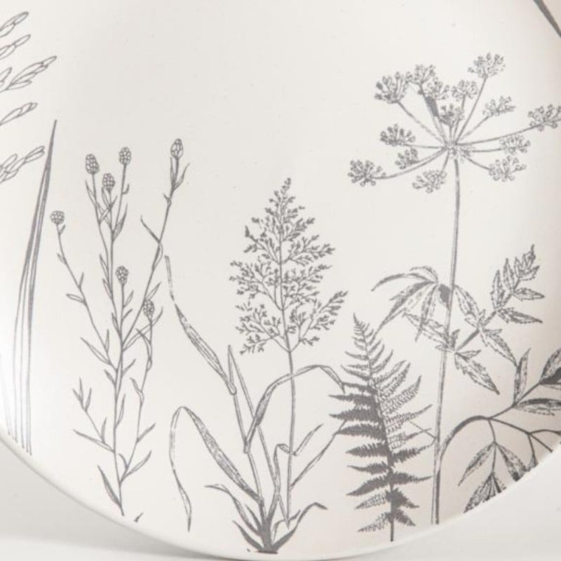 Serwis obiadowy 18 elementów Homla Bari kamionka zestaw talerzy dla 6 osób szary