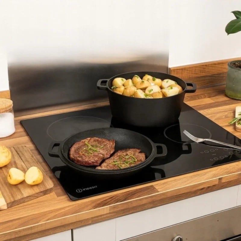 Garnek żeliwny 26 cm brytfanna 2w1 okrągła 4.5L na indukcję gaz Krisberg KR 7702