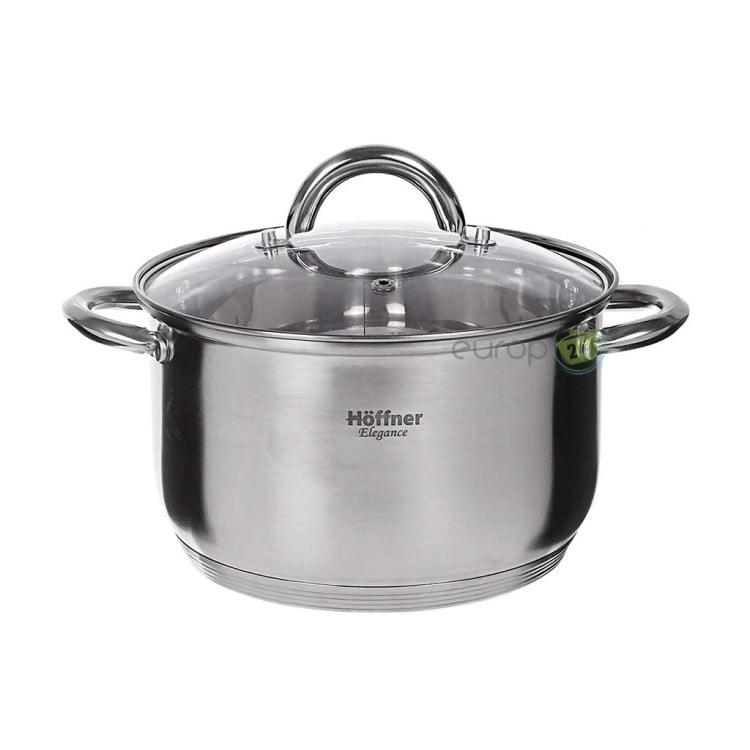 Garnki stalowe Hoffner HF 4360 indukcyjne Zestaw sześciu garnków