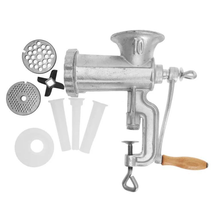 Ręczna maszynka do mielenia mięsa 10 nadziewarka żeliwna Krisberg 3219