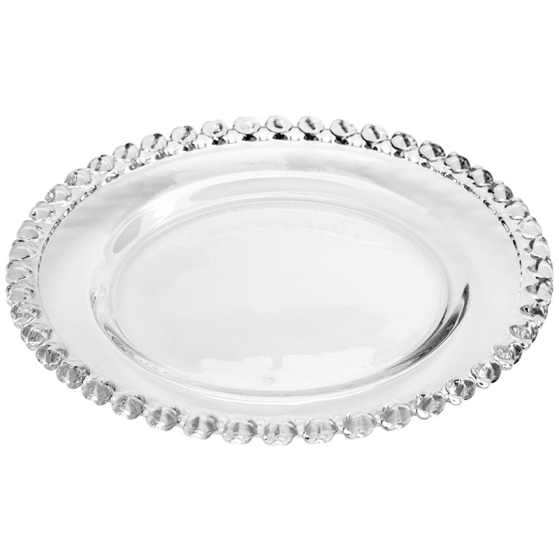 Patera 28 cm talerz szklany duży Altom Love serduszka na ciasto deser