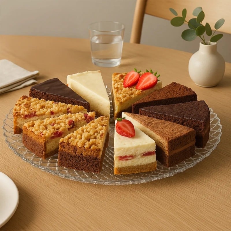 Patera 25 cm talerz szklany duży Altom Solaris serduszka na ciasto deser