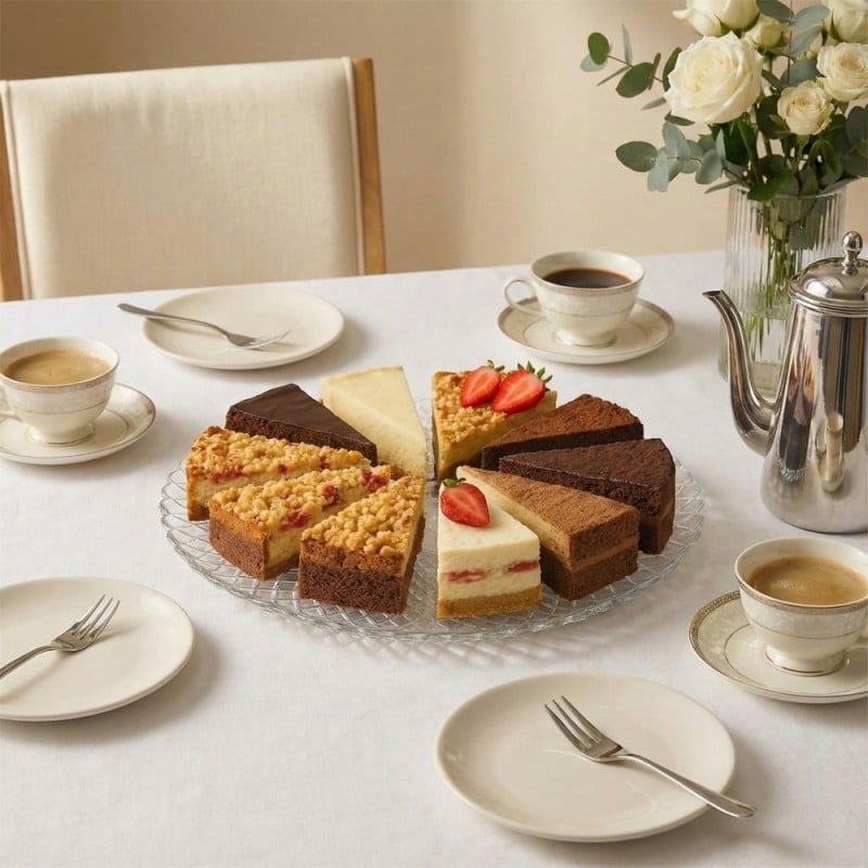 Patera 25 cm talerz szklany duży Altom Solaris serduszka na ciasto deser