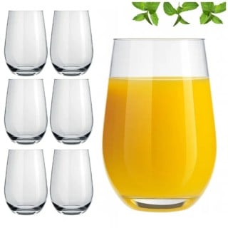 Szklanki do napojów soków drinków 480ml eleganckie DUBAI Tragar zestaw 6 szt