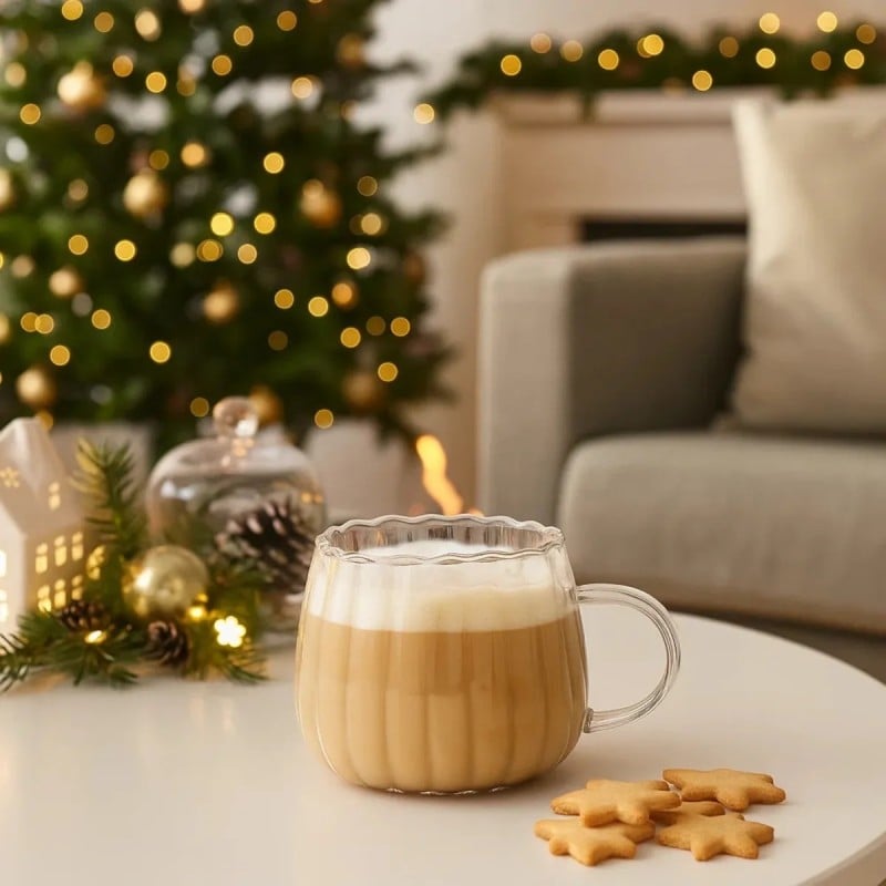 Szklanki kawy herbaty kubki 400ml eleganckie zestaw 6 szt Altom Design Bianca Linea