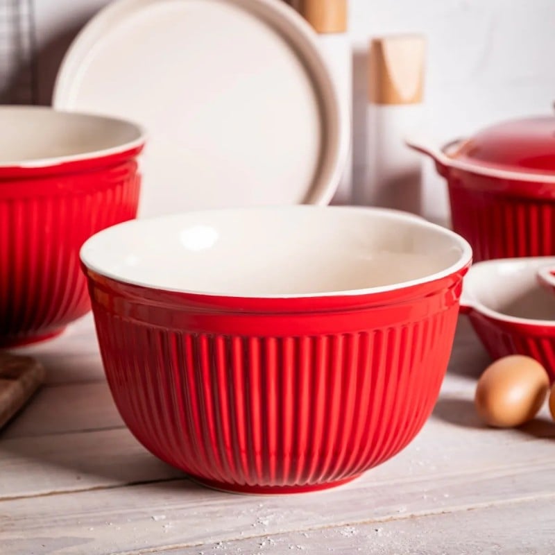 Salaterka miska 2.5L ceramiczna czerwona 22 cm Altom Design Red Chilli