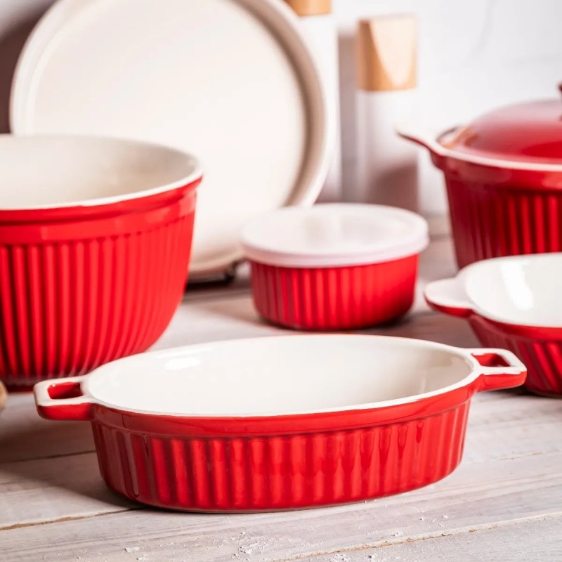Naczynie do zapiekania ceramiczne 27 cm czerwone Altom Design Red Chilli