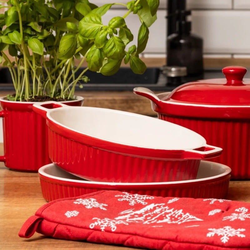 Naczynie do zapiekania ceramiczne 27 cm czerwone Altom Design Red Chilli