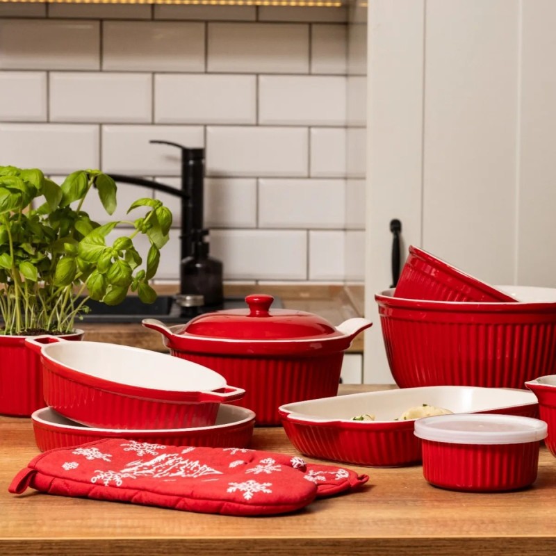 Naczynie do zapiekania ceramiczne 27 cm czerwone Altom Design Red Chilli