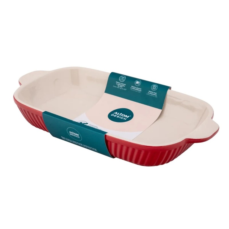 Naczynie do zapiekania ceramiczne 36,5x19x5 cm 1700 ml czerwone Altom Design Red Chilli