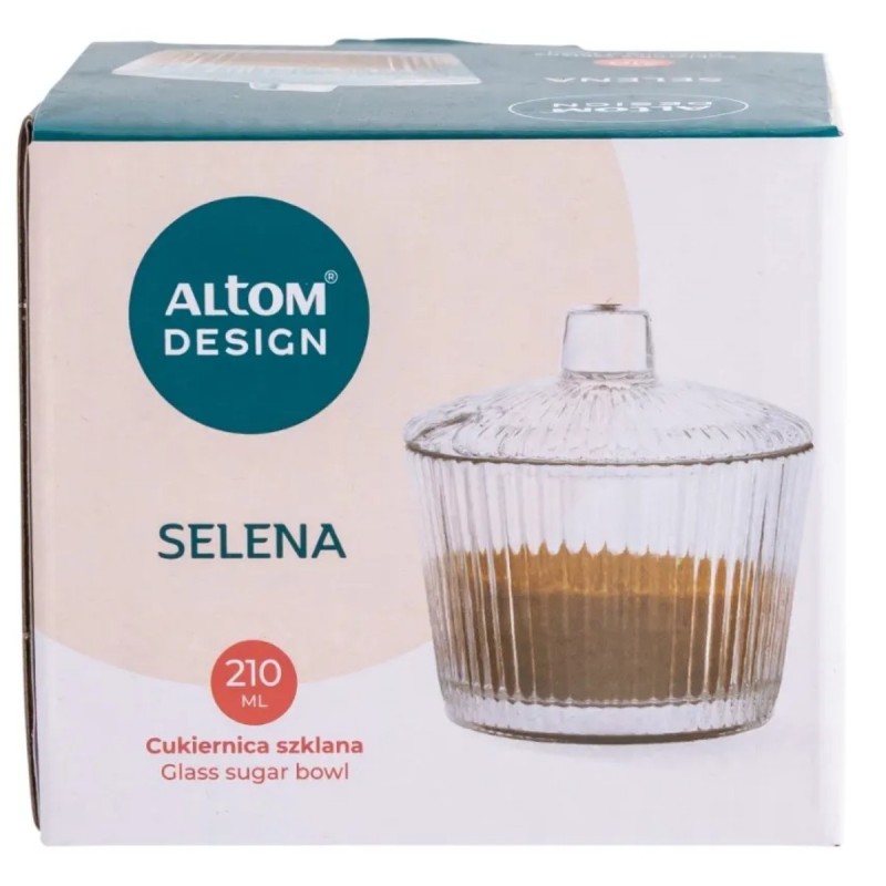 Cukiernica z pokrywką 210 ml z miejscem na łyżeczkę pojemnik na cukier Altom Design