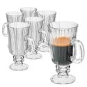 Szklanki ryflowane na nóżce do kawy latte 245ml zestaw 6 szt Altom Design Selena
