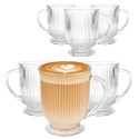 Szklanki ryflowane na nóżce do kawy latte 500 ml zestaw 6 szt Altom Design Selena