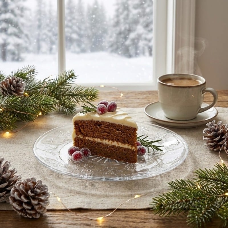 Talerzyki deserowe 17 cm szklane Altom Śnieżynki zestaw 6 sztuk spodek na ciasto deser