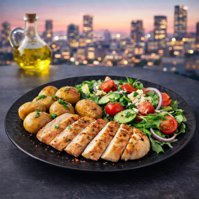 Serwis obiadowy GierekHoff Diamond 18 elementów czarne talerze dla 6 osób