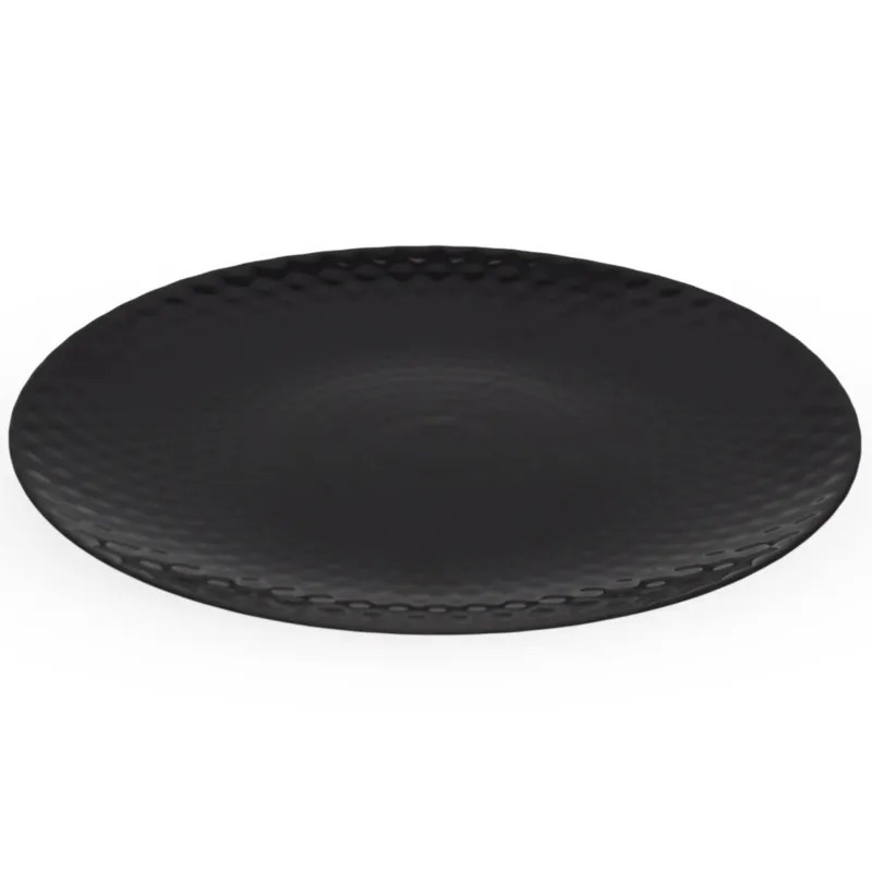 Serwis obiadowy GierekHoff Diamond 24 elementy czarne talerze salaterki dla 6 osób