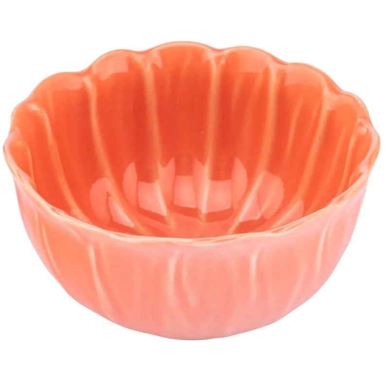 Salaterka ceramiczna 550 ml Altom Kwiat do zupy deserów koralowa
