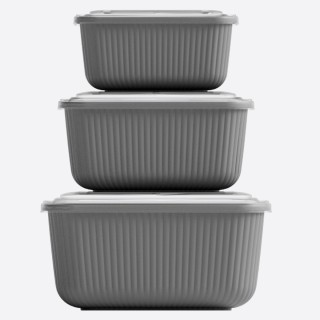 Komplet pojemników plastikowych do przechowywania żywności 3 szt lunchbox 600/1100/1800 ml Tragar