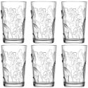 Szklanki 360 ml Altom Rosalie do soków napojów komplet 6 sztuk kwiatowy wzór