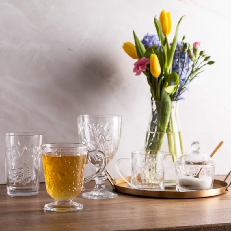 Cukiernica szklana 200 ml Altom Rosalie kwiatowy wzór