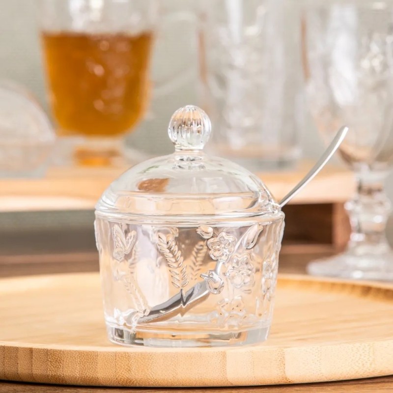 Cukiernica szklana 200 ml Altom Rosalie kwiatowy wzór