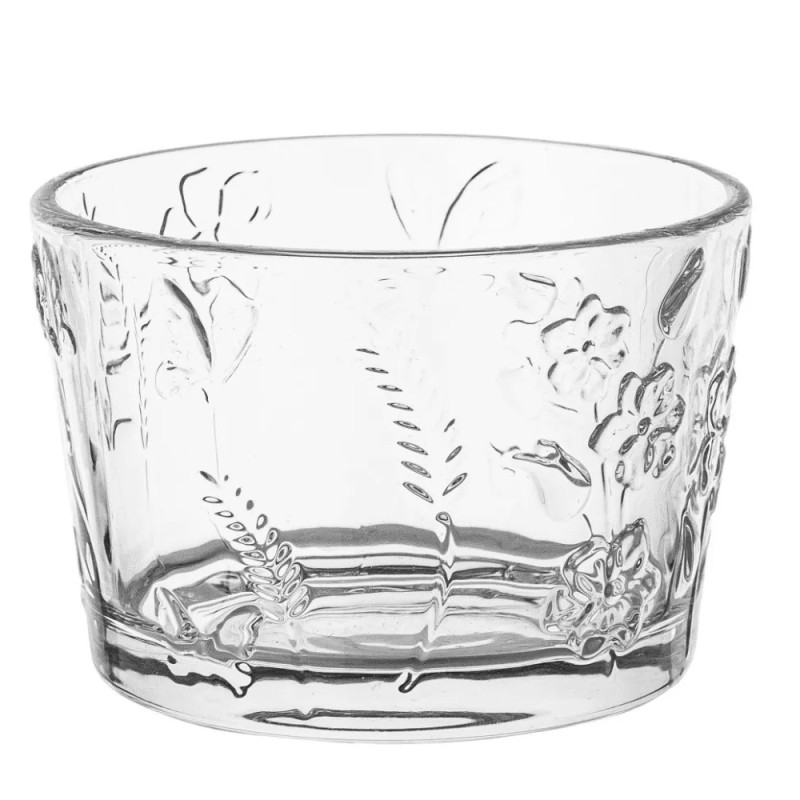 Zestaw kawowy mlecznik 200 ml i cukiernica szklana 200 ml Altom Rosalie kwiatowy wzór