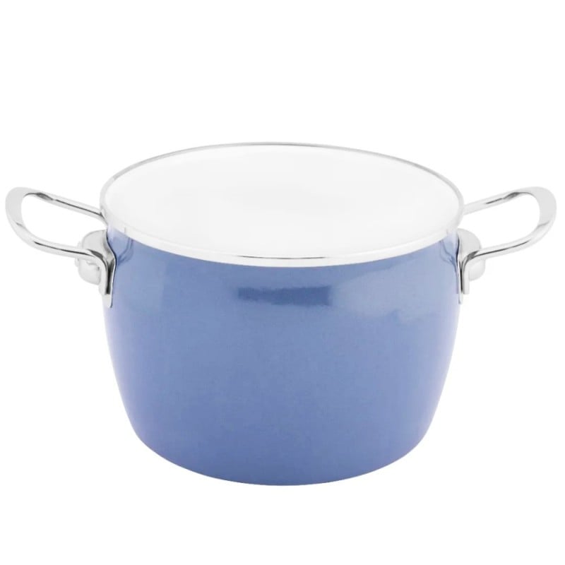 Garnki emaliowane z pokrywkami Altom Balbina zestaw 4 garnków emaliowanych niebieskie