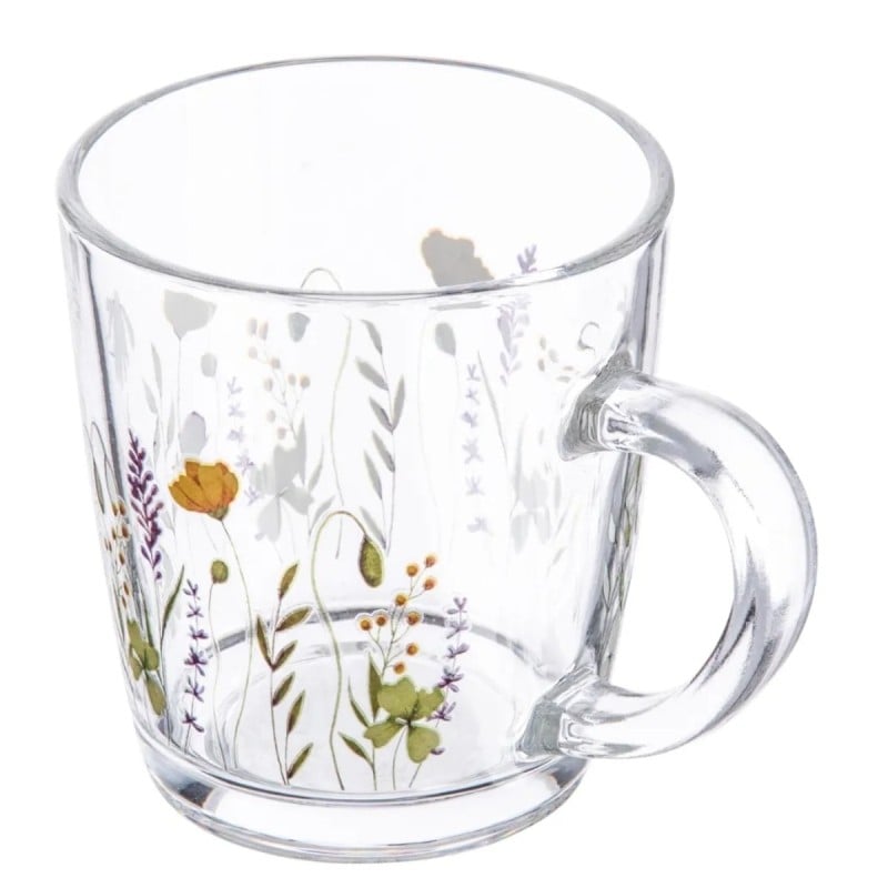 Kubek szklany 350 ml Altom Toronto polne kwiaty szklanka z uchwytem