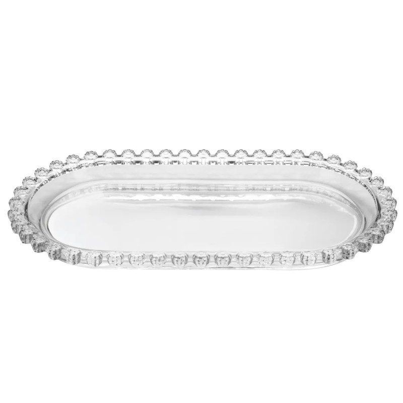 Patera szklana owalna na ciasto tort 25 x 13 cm Altom Design Bloom